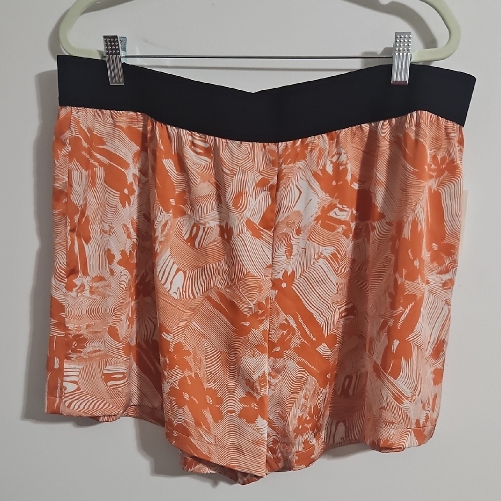 NWT Orange and White Patterned Shorts
